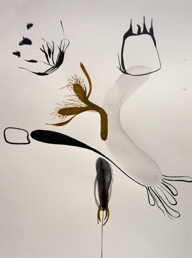 Nasty Little Creatures 2, watercolours, 30 x 40 cm, Laura Barbuto, 2014.