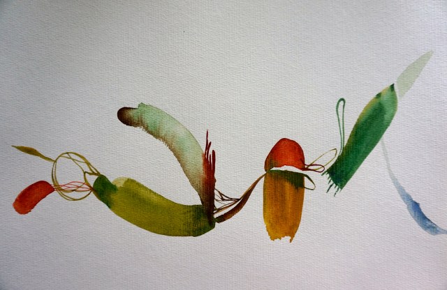 Verde 2, watercolours, 30 x 40 cm, Laura Barbuto, 2013.