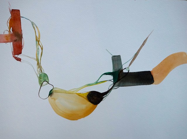 Verde 4 (yendo), watercolours, 30x40 cm, Laura Barbuto, 2013.